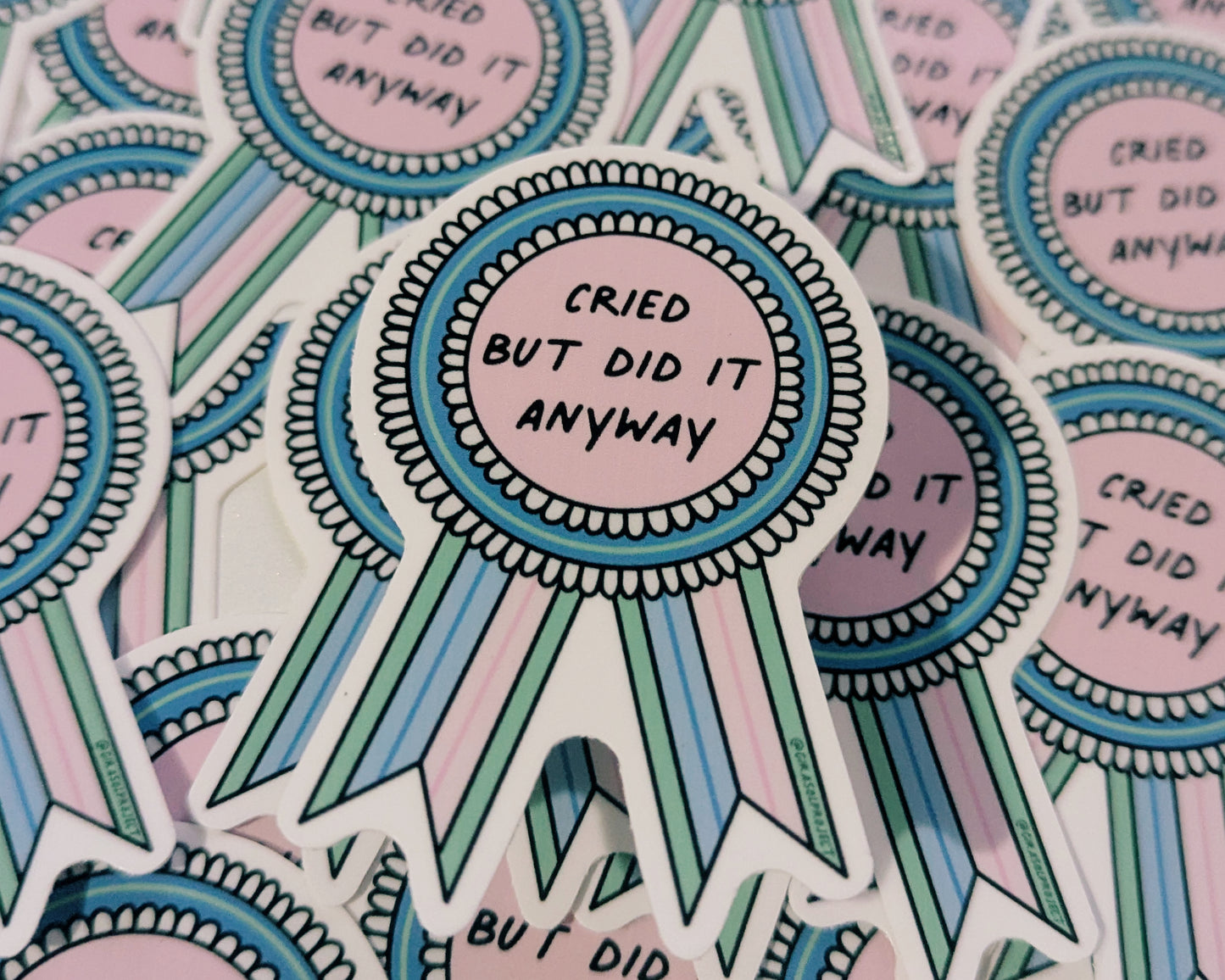 Cried but did it anyway | Sticker