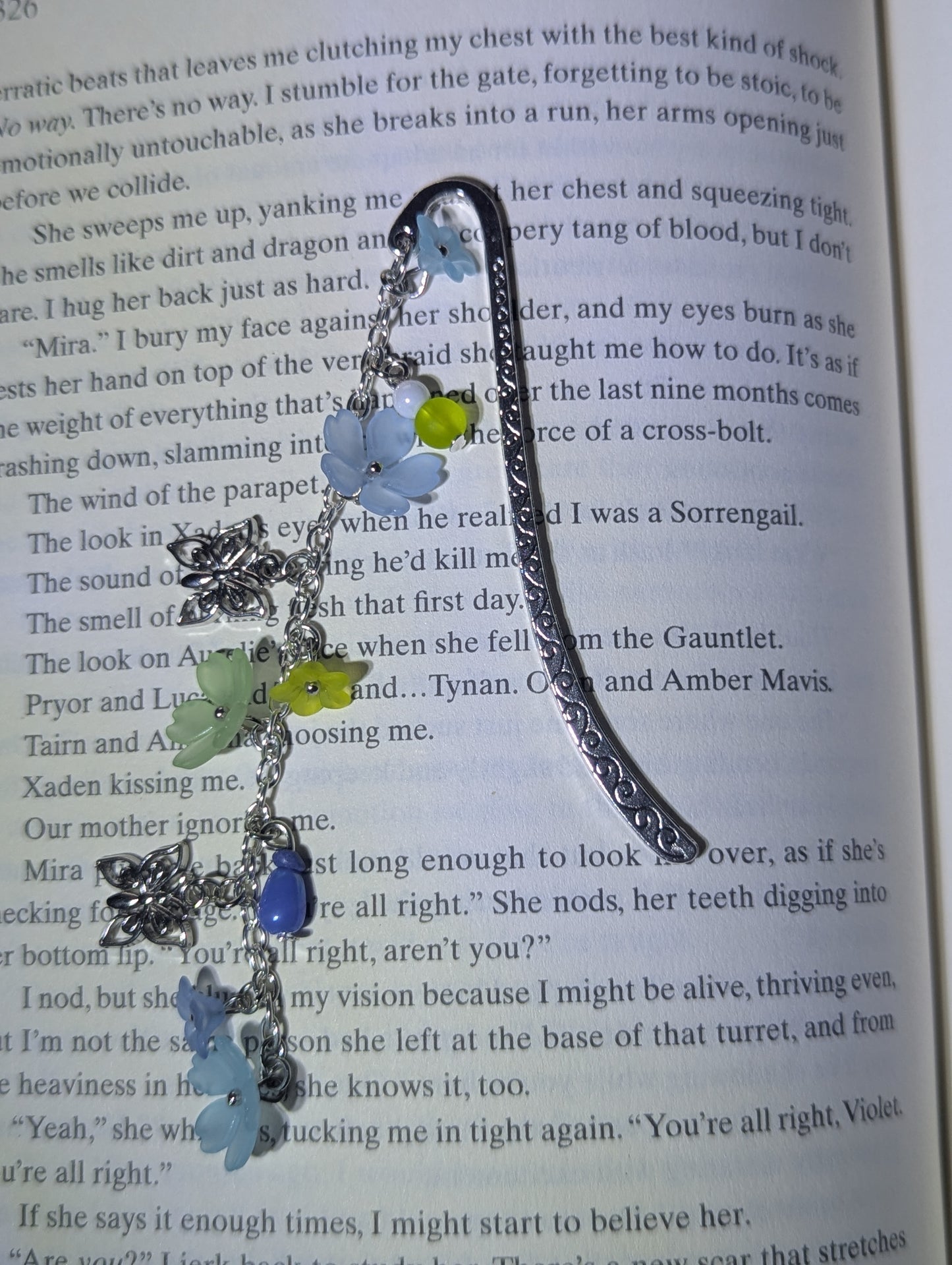 Blue Flowers | Beaded Specialty Bookmark