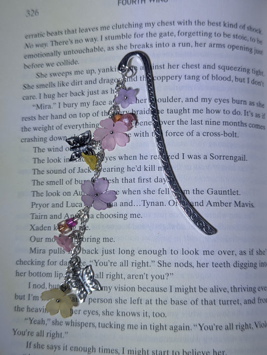 Pink Flowers | Beaded Specialty Bookmark